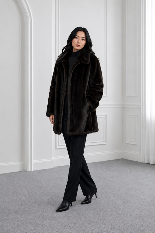 Blackglama Mink Jacket with Long Collar