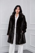 Blackglama Mink Coat with Collar & Zip Pockets