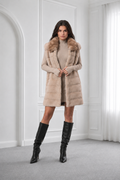 Rose Mink Vest with Marten Collar