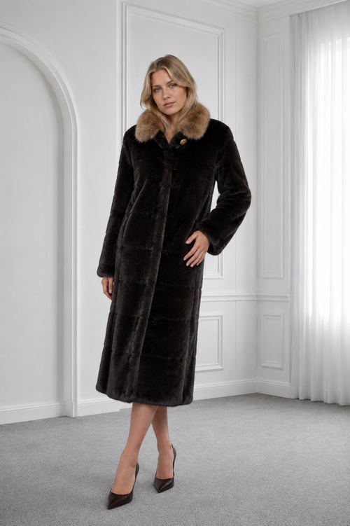 Blackglama Mink Coat with Sable Collar