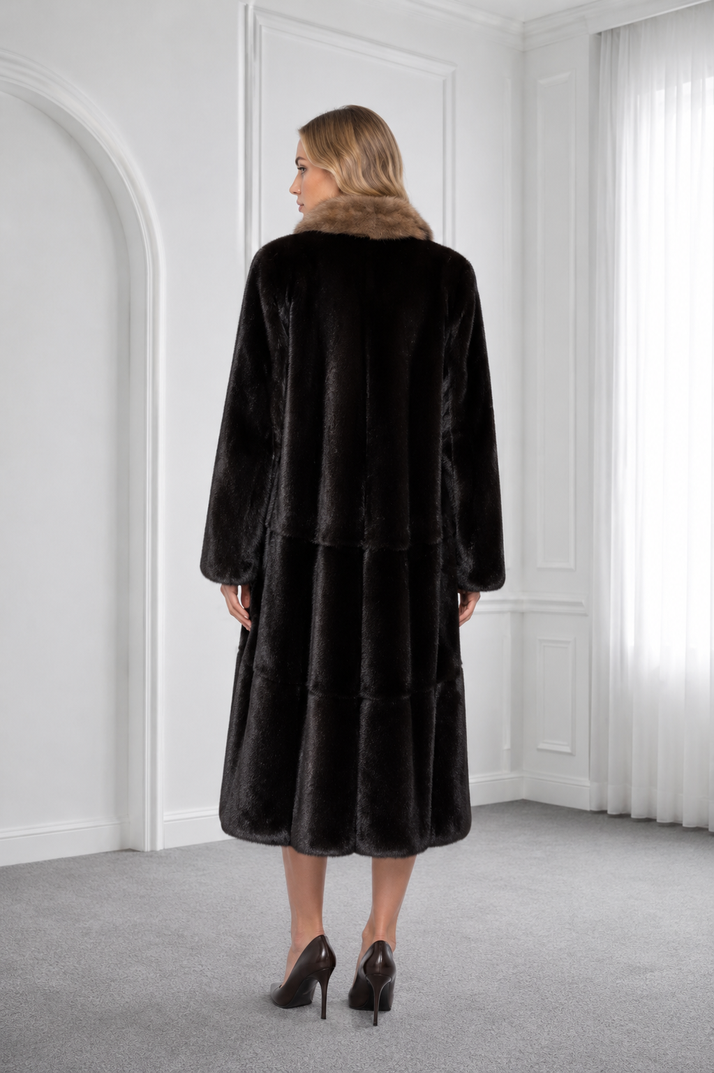 Blackglama Mink Coat with Sable Collar