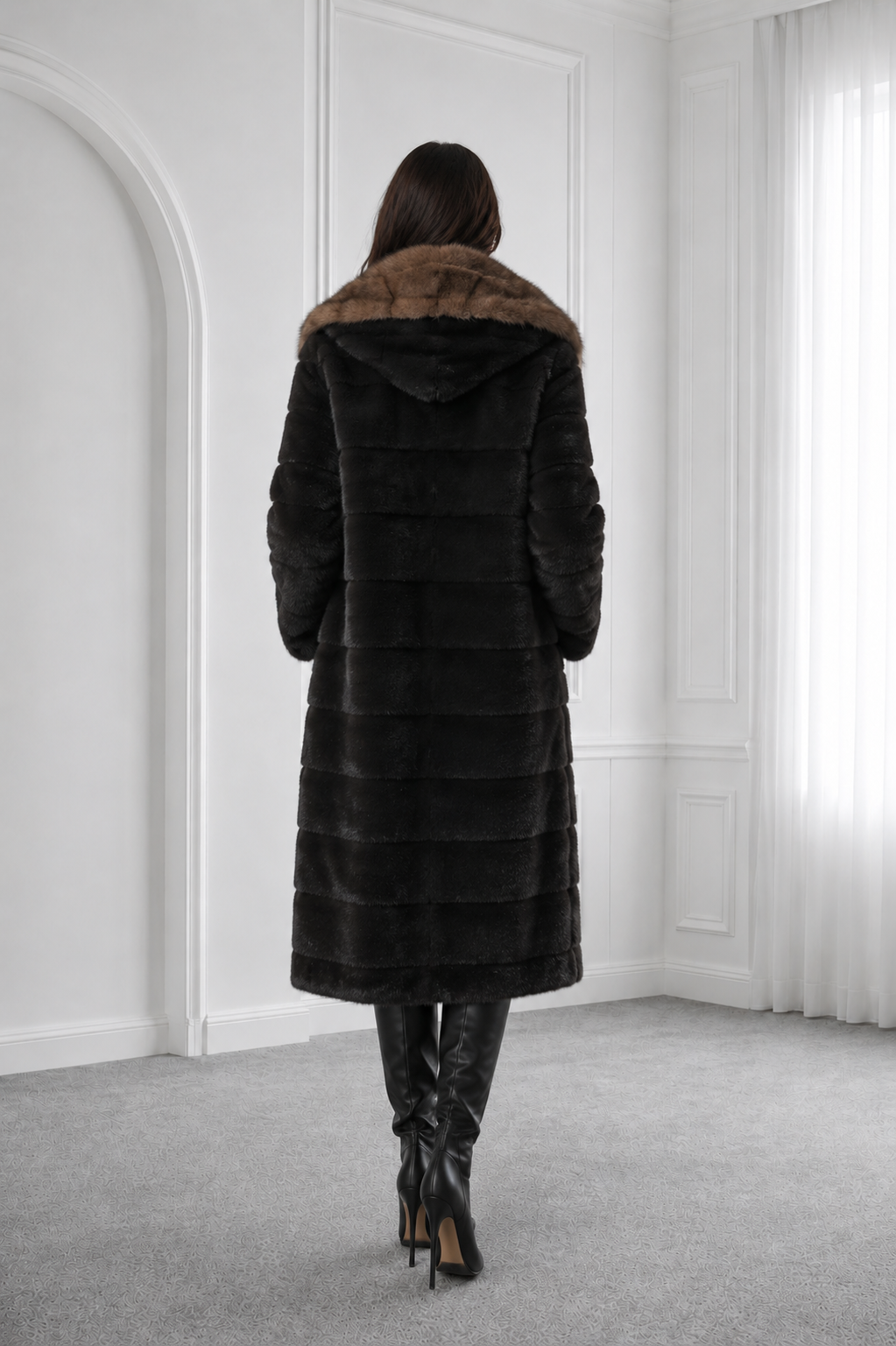 Blackglama Mink Coat with Russian Sable Hood