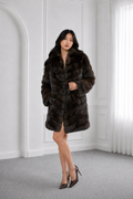 Dark Sable Mid-Length Coat