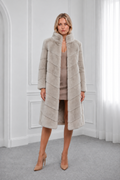 Fume Shaved Mink Coat