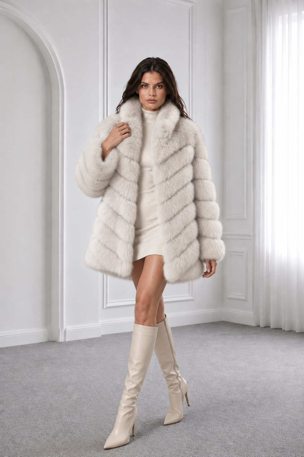 Light Blue Sable Jacket