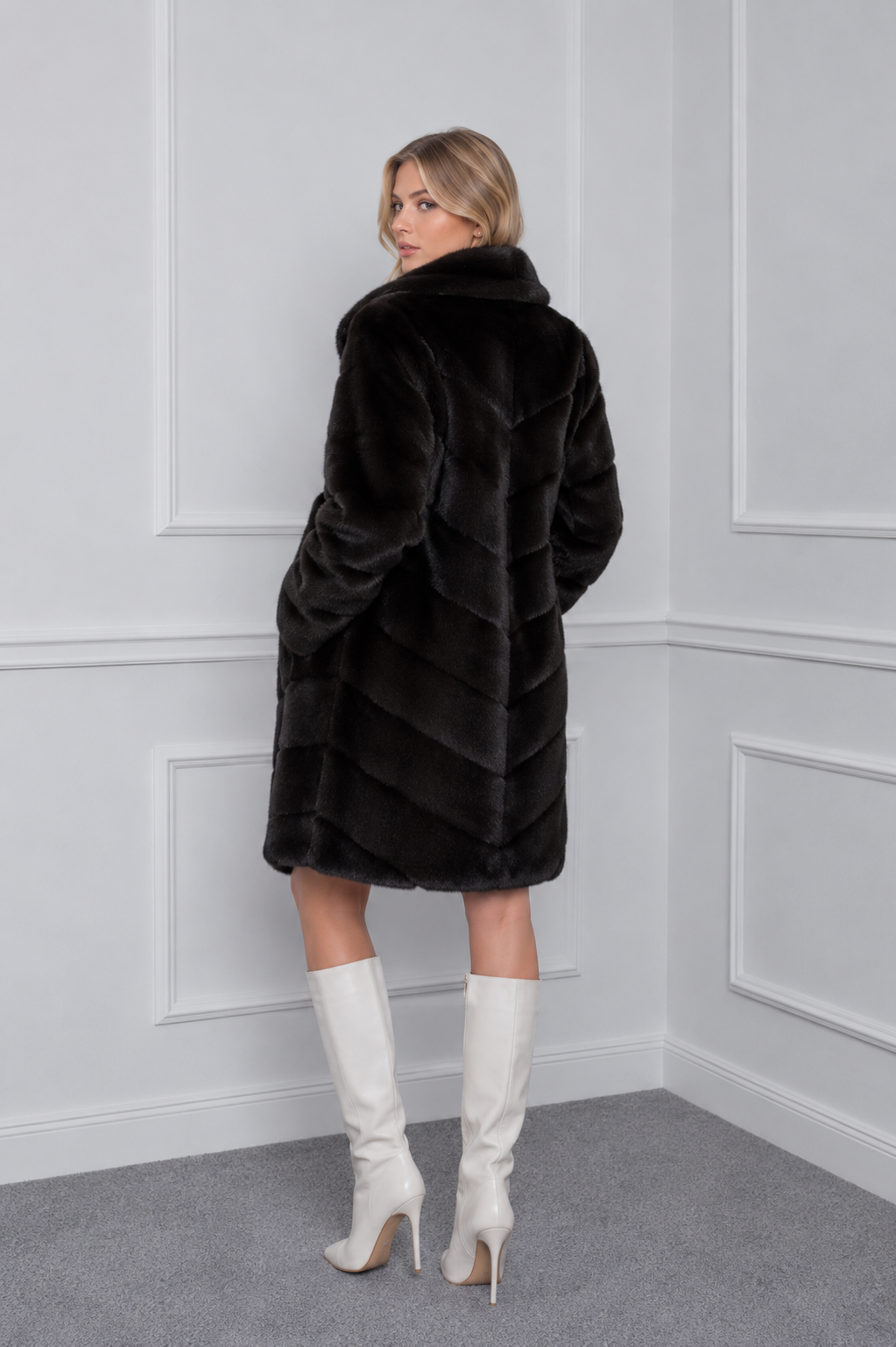 Blackglama Mink Long Coat with Collar